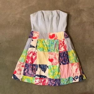 Lilly Pulitzer Blossom Dress MultiSquare One Sewn